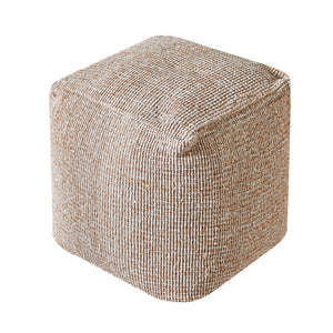 Ohrid Pouf, Polypropylene, Lt. Brown, Hand woven, All Loop 