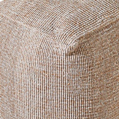 Ohrid Pouf, Polypropylene, Lt. Brown, Hand woven, All Loop 