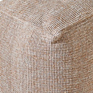 Ohrid Pouf, Polypropylene, Lt. Brown, Hand woven, All Loop 