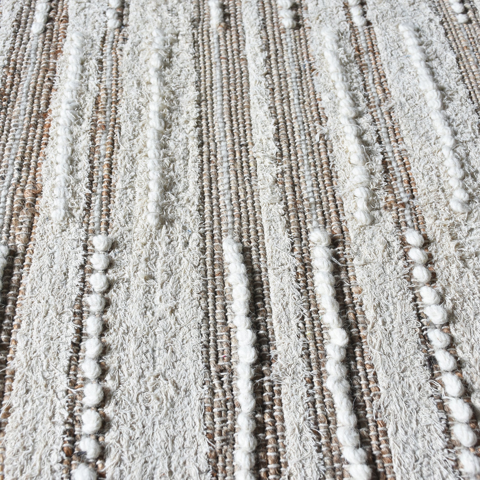 Area Rug, Bedroom Rug, Living Room Rug, Living Area Rug, Indian Rug, Office Carpet, Office Rug, Shop Rug Online, Jute, Cotton Salvage, Natural White, Natural, Pitloom, All Loop, classic