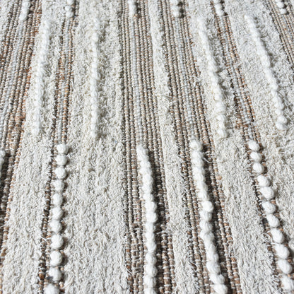 Area Rug, Bedroom Rug, Living Room Rug, Living Area Rug, Indian Rug, Office Carpet, Office Rug, Shop Rug Online, Jute, Cotton Salvage, Natural White, Natural, Pitloom, All Loop, classic