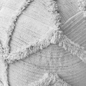 Olfen Pouf, Wool, Grey, Pitloom, All Cut 