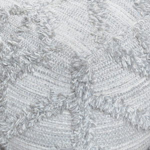 Olfen Pouf, Wool, Natural White, Pitloom, All Cut 