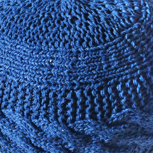 Onyx Pouf, Pet, Navy, Hm Knitted, Flat Weave 