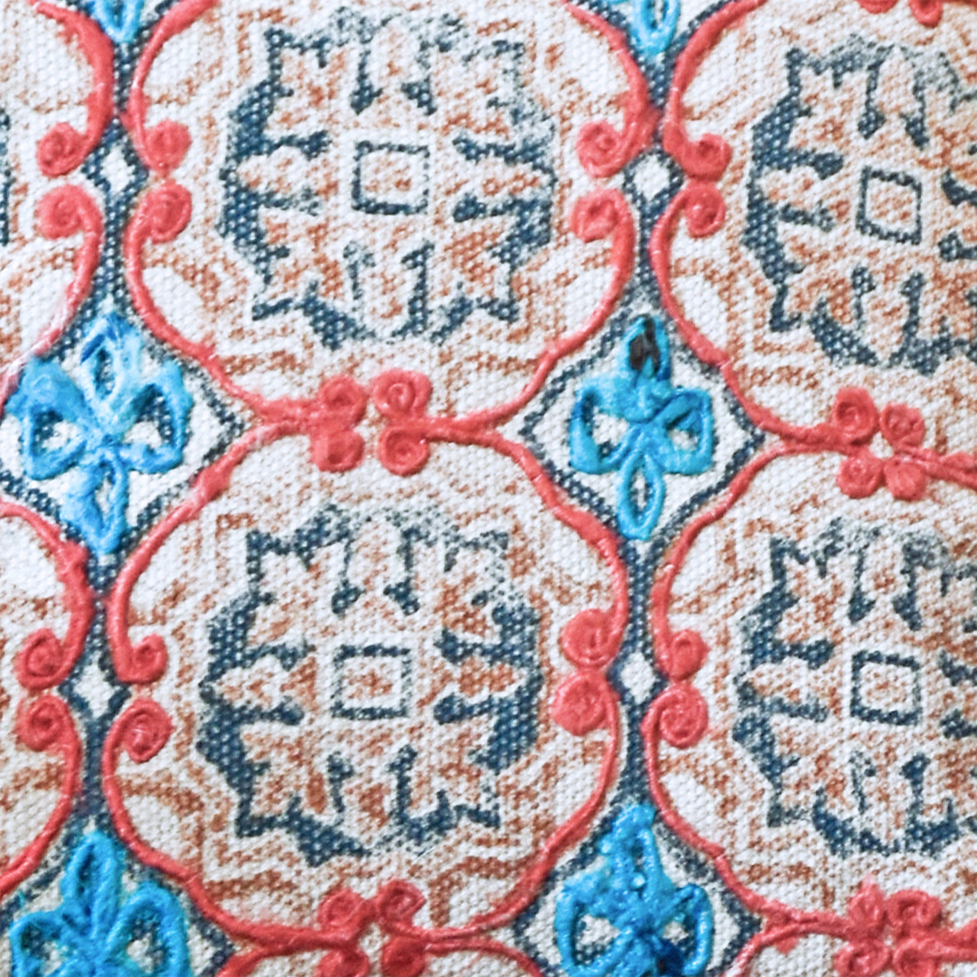 Ortiz Pillow, Cotton, Printed, Polyester, Multi, Pitloom, Flat Weave