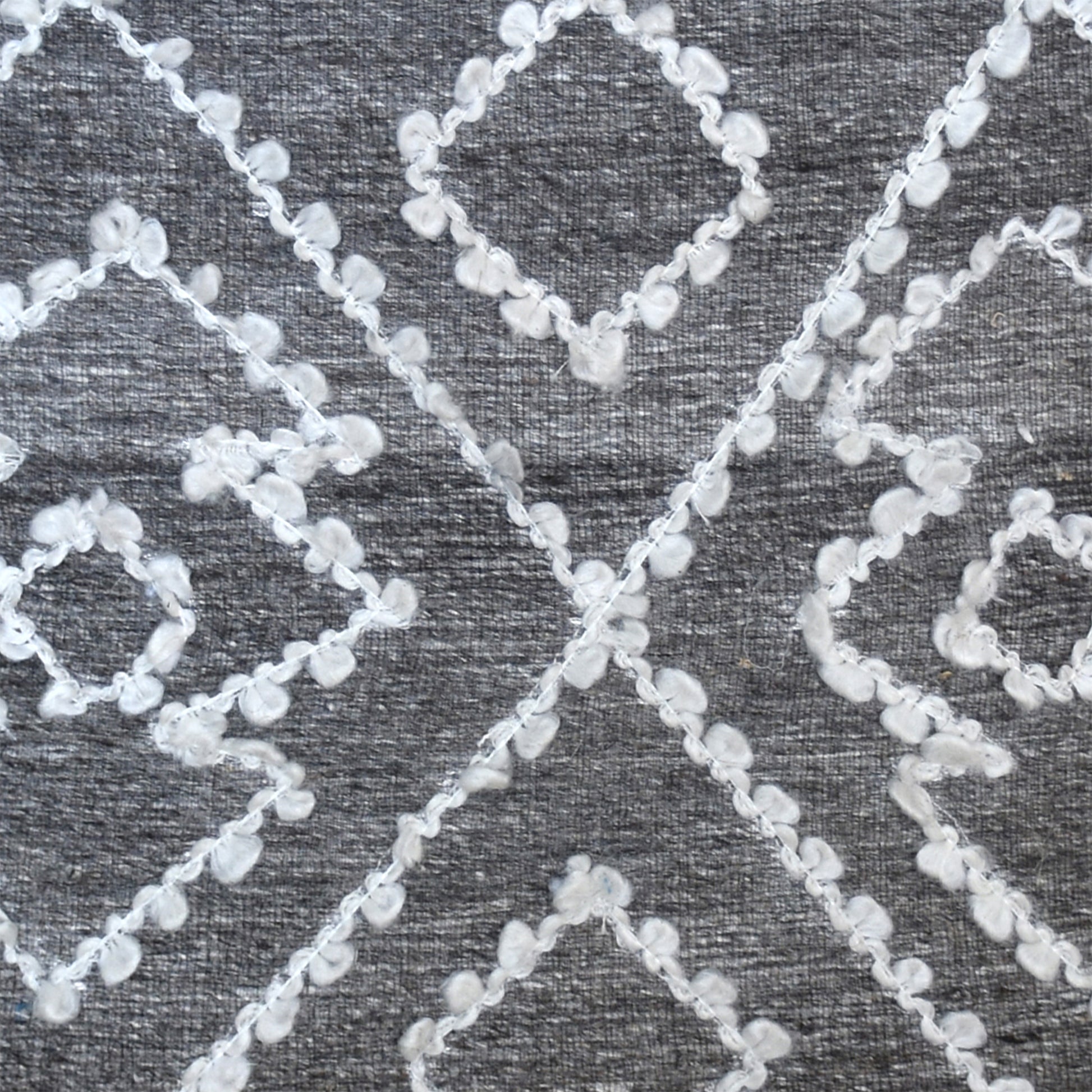 Orto Pillow, Wool, Viscose, Pet, Grey