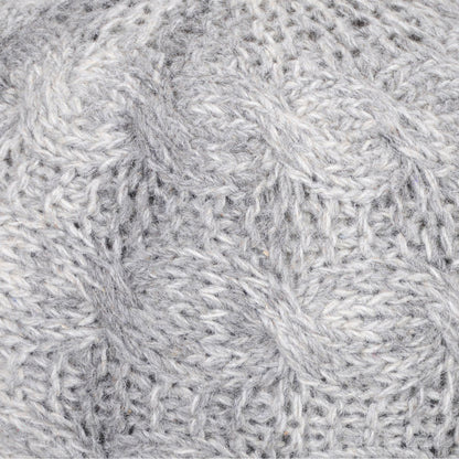 Oslo Round Pouf, Wool, Grey, Hm Knitted, Flat Weave 