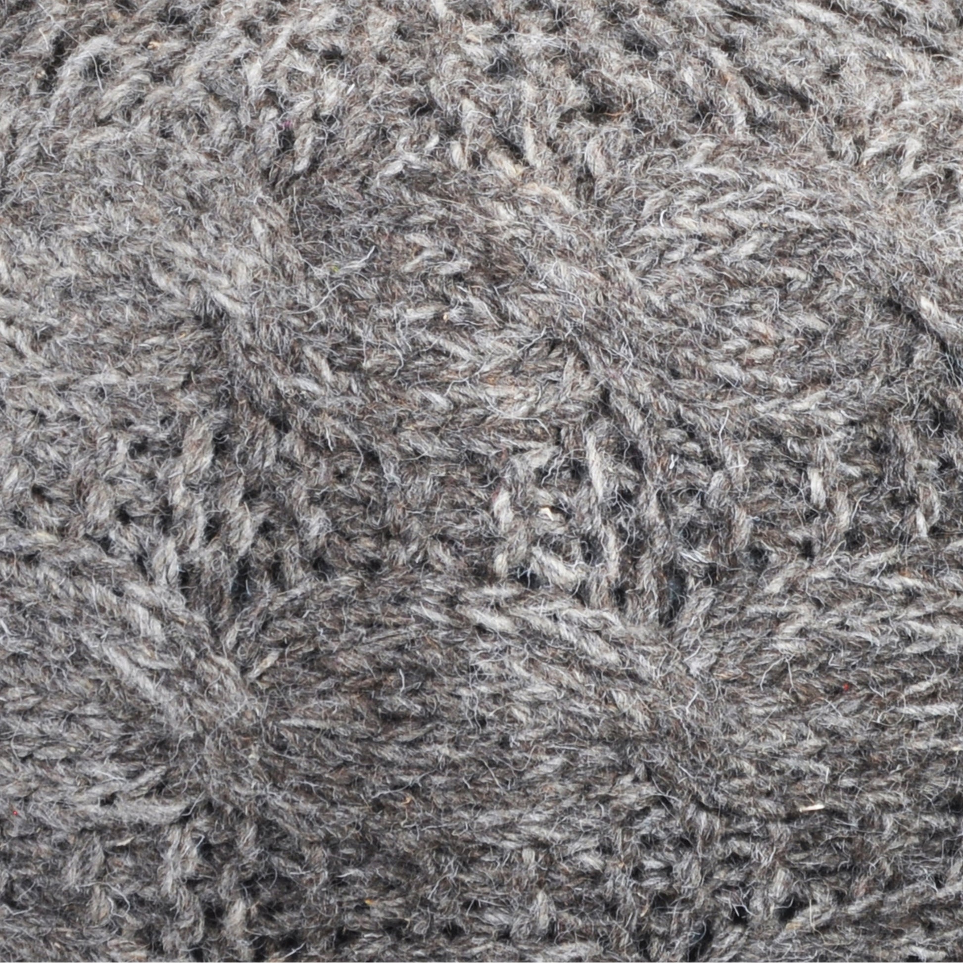 Oslo Round Pouf, Wool, Linen, Hm Knitted, Flat Weave 