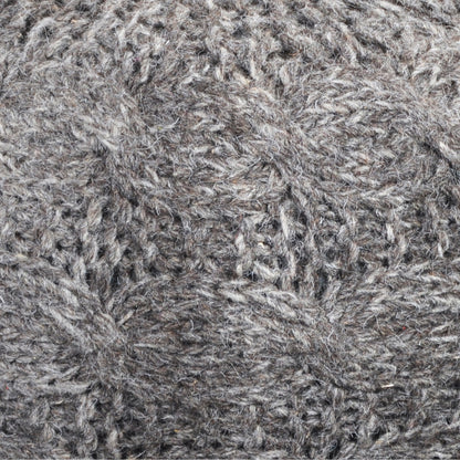 Oslo Round Pouf, Wool, Linen, Hm Knitted, Flat Weave 