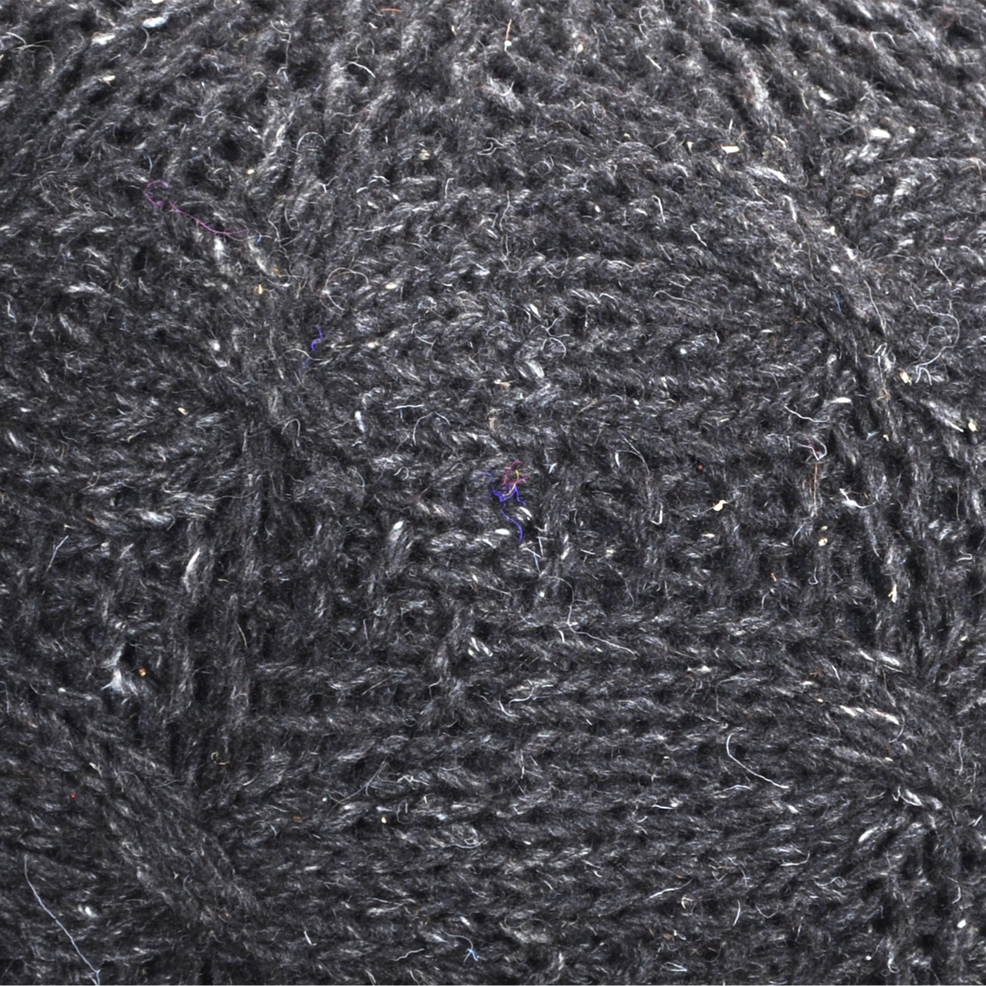Oslo Round Pouf, Wool, Charcoal, Hm Knitted, Flat Weave 