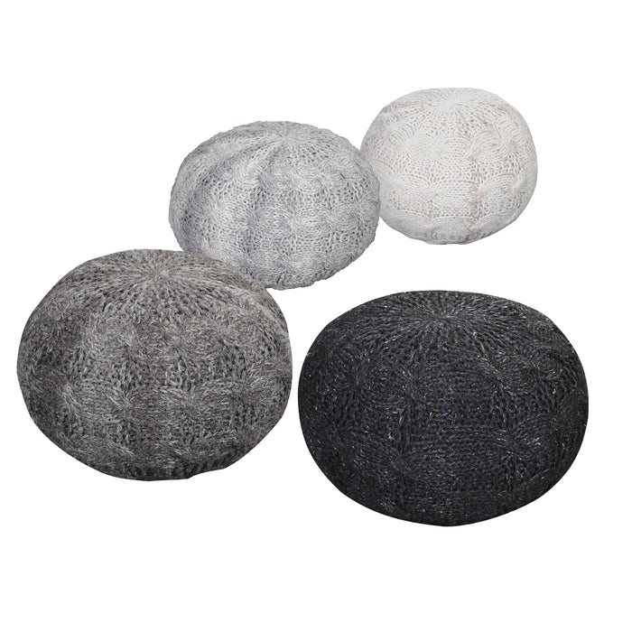 OSLO ROUND POUF - WOOL