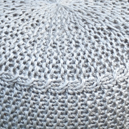 Palmas Pouf, Pet, Grey, Hm Knitted, Flat Weave 