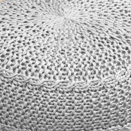 Palmas Pouf, Pet, Beige, Hm Knitted, Flat Weave 