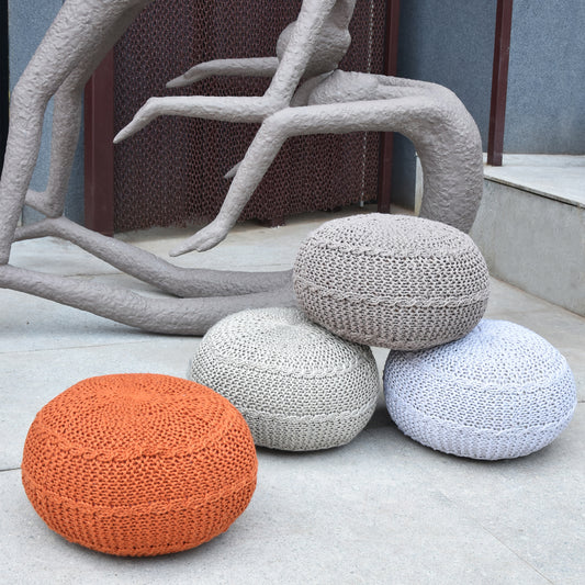Palmas Pouf, Pet,  Hm Knitted, Flat Weave 