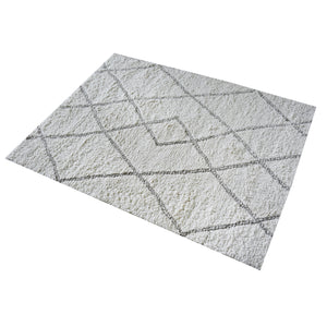 Area Rug, Bedroom Rug, Living Room Rug, Living Area Rug, Indian Rug, Office Carpet, Office Rug, Shop Rug Online, Wool, Natural White, Beige, Pitloom, Cut And Loop, Geometrical