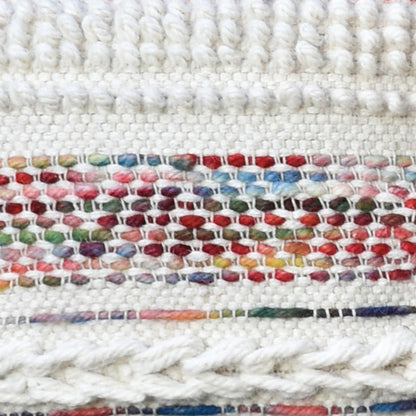 Patra Pillow, Wool, Natural White, Multi