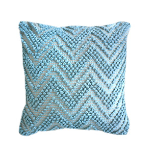 Pedro Pillow, Cotton Rag, Sky, Pitloom, All Loop