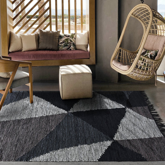 Area Rug, Bedroom Rug, Living Room Rug, Living Area Rug, Indian Rug, Office Carpet, Office Rug, Shop Rug Online, Leather, Multi, Geometrical