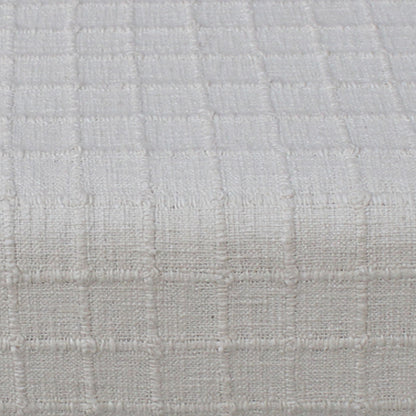 Perret Bench, Polyester, Cotton, Natural White, Hand woven, Flat Weave