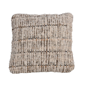 Pokrov Cushion, Cotton Salvage, Jute, Rag, Natural, Natural White, Pitloom, Flat Weave
