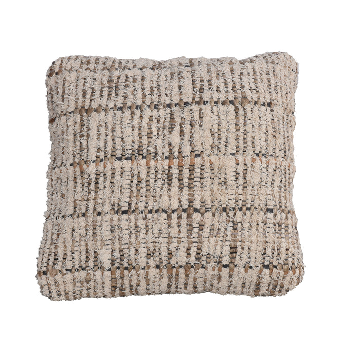 POKROV CUSHION - COTTON SALVAGE/ JUTE/ RAG