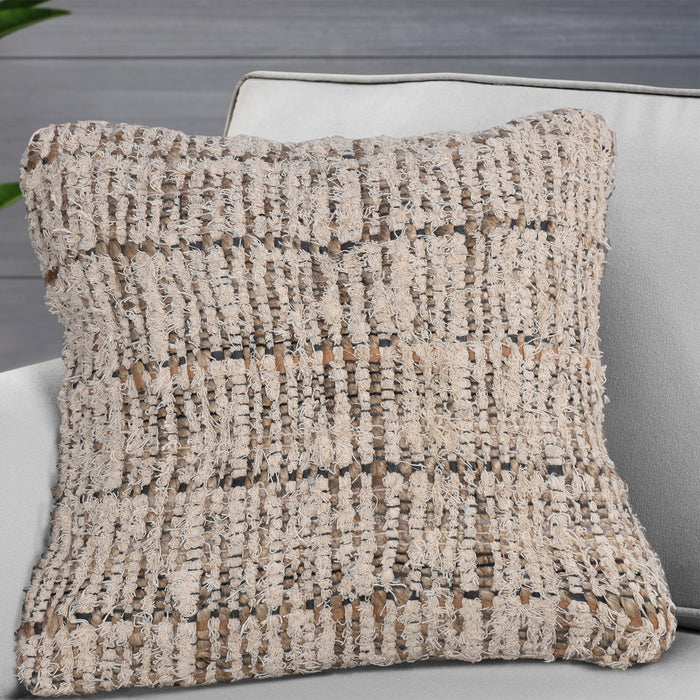 POKROV CUSHION - COTTON SALVAGE/ JUTE/ RAG