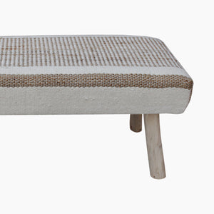 Potsdam Bench, Jute, Wool, Natural, Natural White, Pitloom, Flat Weave