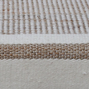 Potsdam Bench, Jute, Wool, Natural, Natural White, Pitloom, Flat Weave