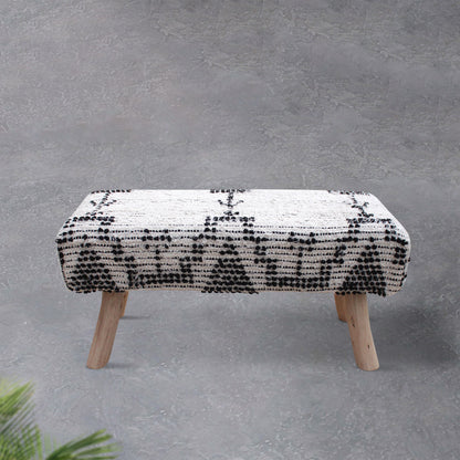 Rampart Bench, Cotton, Natural White, Charcoal, Pitloom, All Loop