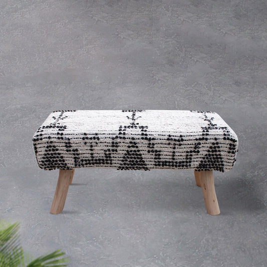 Rampart Bench, Cotton, Natural White, Charcoal, Pitloom, All Loop