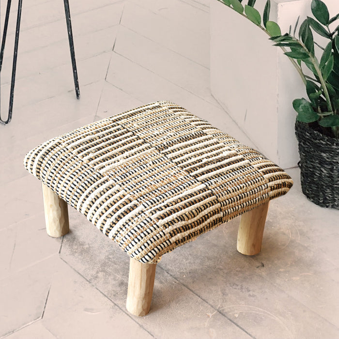 RODEO FOOT STOOL - HEMP/ RECYCLED COTTON