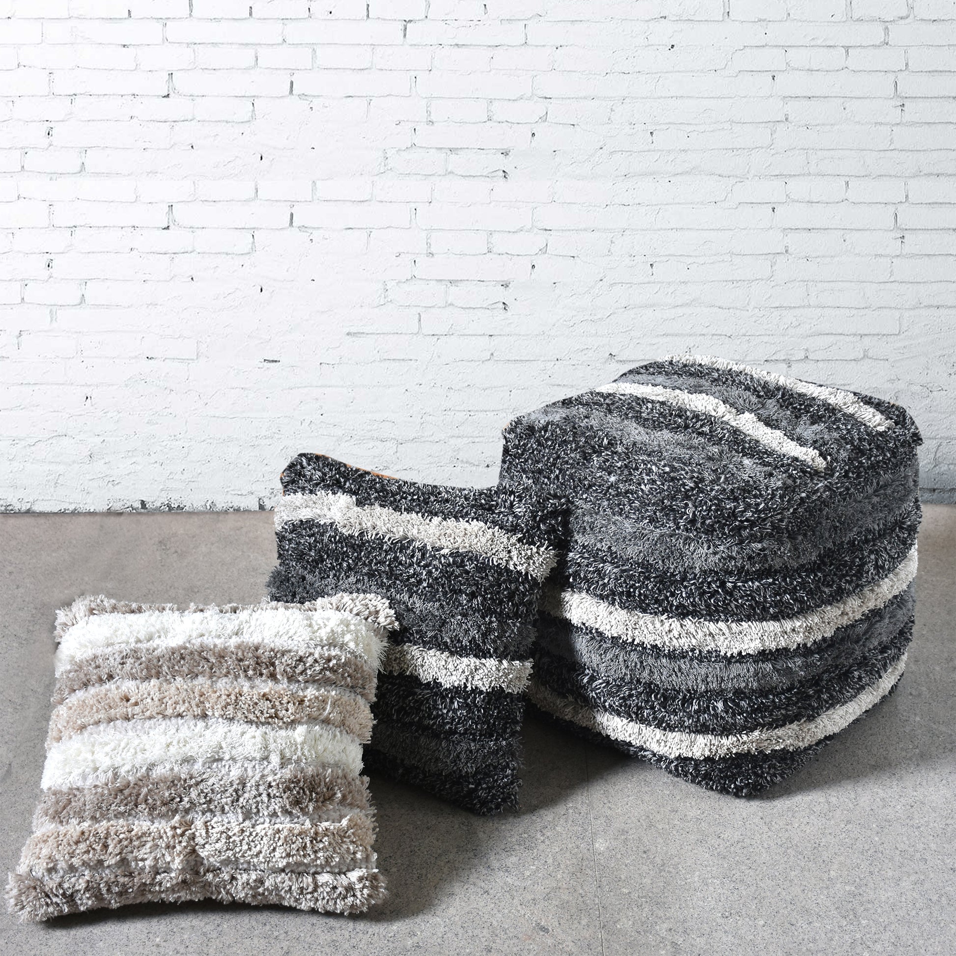 Rogen Pouf, Polyester, Bm Sn, All Cut 