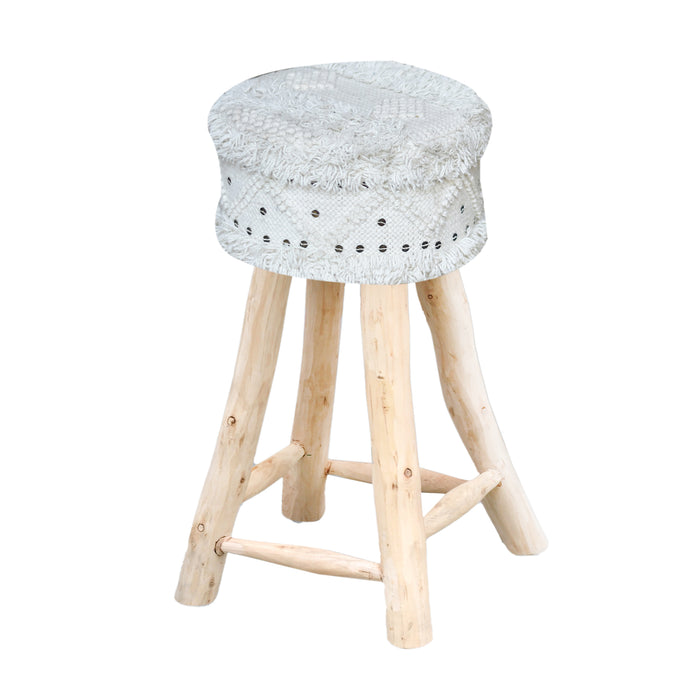 ROJA BAR STOOL - WOOL/ METAL