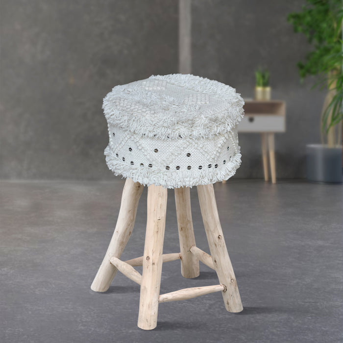 ROJA BAR STOOL - WOOL/ METAL