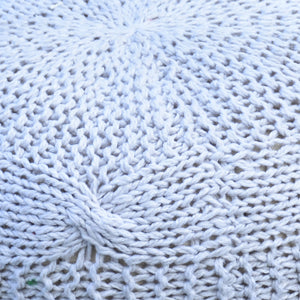 Romagna Pouf, Pet, Natural White, Hm Knitted, Flat Weave 