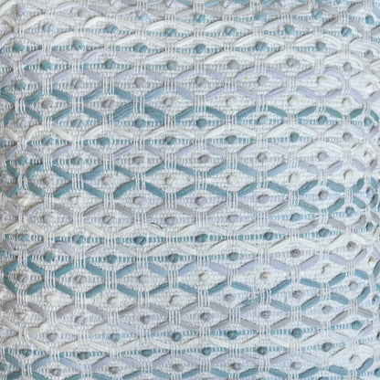 Rosita Pillow, Cotton, Natural White, Aqua, Grey, Pitloom, All Loop