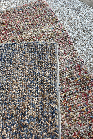 roslyn hemp rug in blue and natural colorArea Rug, Bedroom Rug, Living Room Rug, Living Area Rug, Indian Rug, Office Carpet, Office Rug, Shop Rug Online, Hemp, Wool, Pitloom, Flat Weave, breded