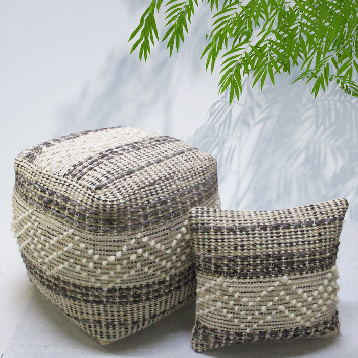 SAKAI POUF - COTTON/ WOOL/ HEMP