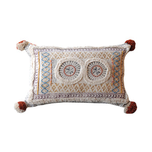 Salween Pillow, Cotton, Printed, Wool, Multi, Pitloom, All Cut