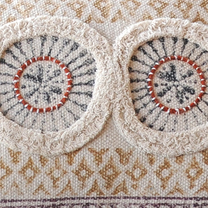 Salween Pillow, Cotton, Printed, Wool, Multi, Pitloom, All Cut