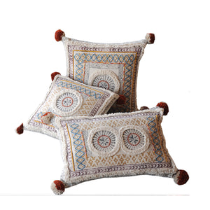 Salween Pillow, Cotton, Printed, Wool, Multi, Pitloom, All Cut