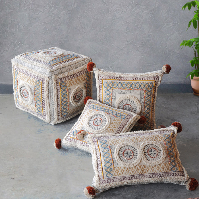 SALWEEN PILLOW - COTTON/ PRINTED/ WOOL