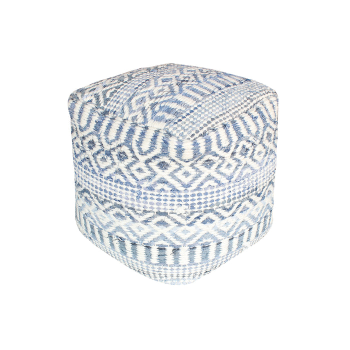 SARAH POUF-III WOOL/ DENIM