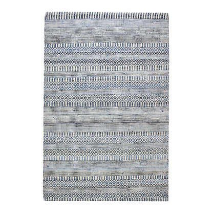 Area Rug, Bedroom Rug, Living Room Rug, Living Area Rug, Indian Rug, Office Carpet, Office Rug, Shop Rug Online, Wool Denim , Natural White, Blue, Pitloom, Flat Weave, Geometrical