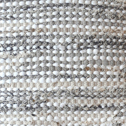 Sarta Pillow, Cotton, Recycled Fabric, Natural White, Beige, Grey, Pitloom, Flat Weave