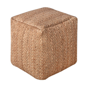 Satrup Pouf, Jute, Natural, Pitloom, Flat Weave 