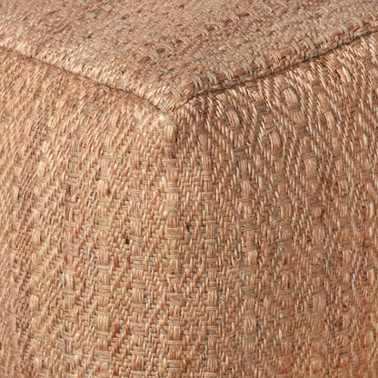 Satrup Pouf, Jute, Natural, Pitloom, Flat Weave 
