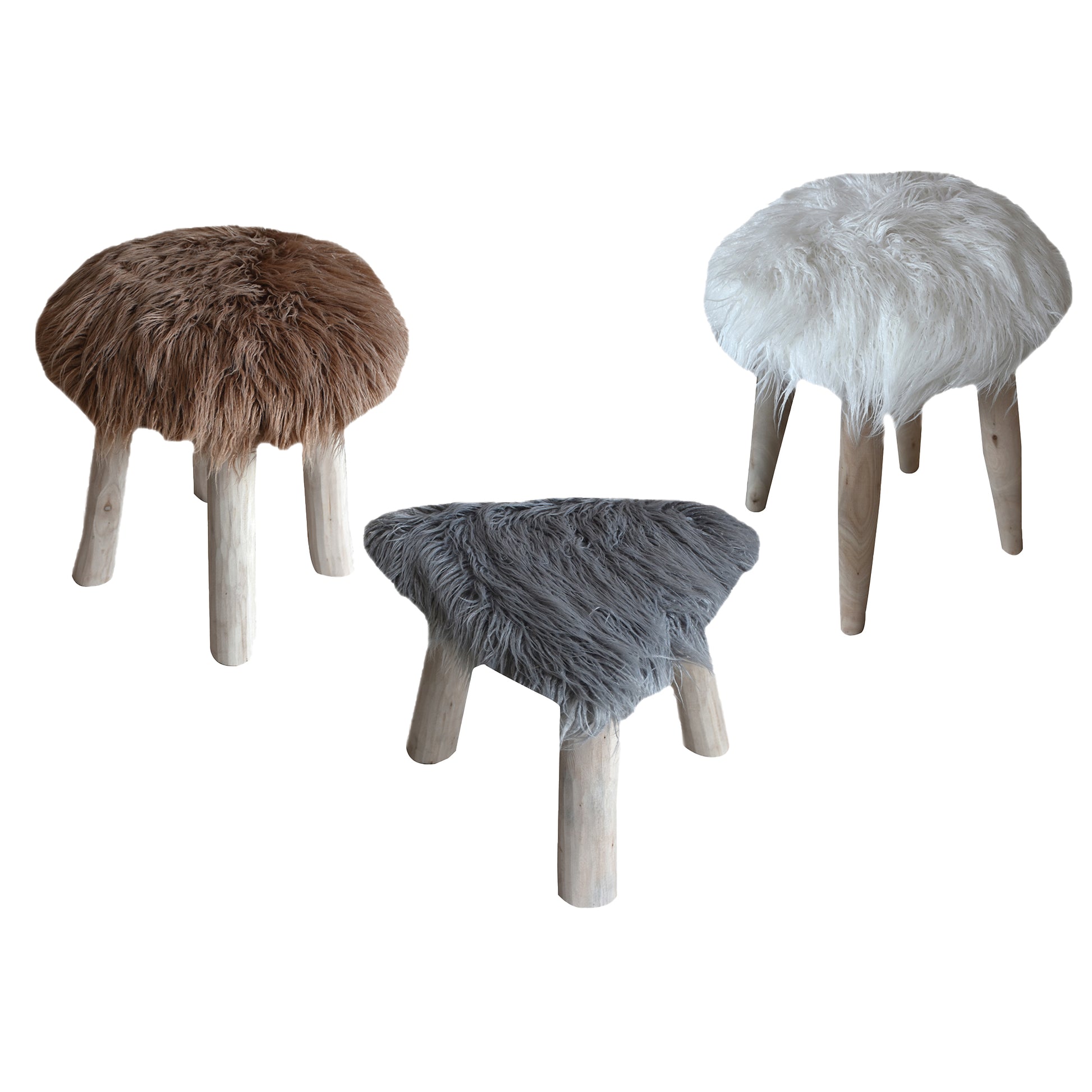 Sewells Round Stool,  Faux Leather, Hm Stitching, Flat Weave 