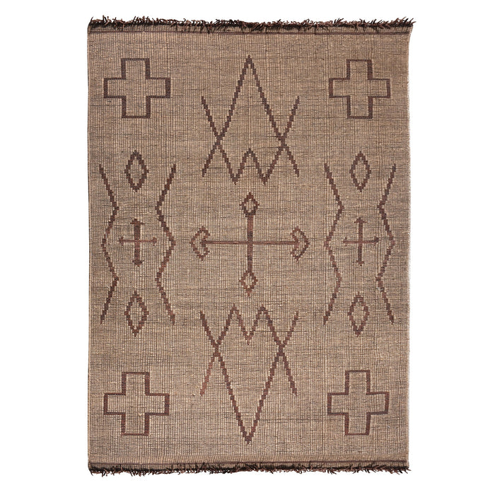 SINDI RUG -  HEMP/ LEATHER