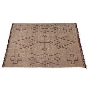 Area Rug, Bedroom Rug, Living Room Rug, Living Area Rug, Indian Rug, Office Carpet, Office Rug, Shop Rug Online, Hemp, Leather, Natural, Brown, Punja, Flat Weave, Traditional